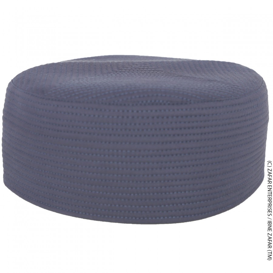 Grey Premium Quality Quilted Turban Cap / Hat / Kufi IBZ-402-8